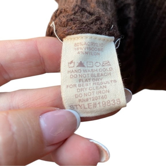 Mystree Brown Casual Sleeveless Zip Pullover Sweater I Size:L - Picture 8 of 8